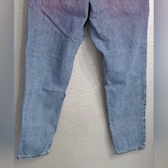 Top Shop High Waist Pink Ombre Mom Jean  Size 26/30 - Picture 6 of 8